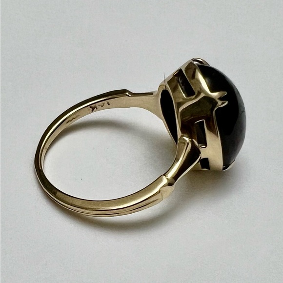 Vintage 14k Cats Eye Spectrolite Ring - Picture 3 of 8